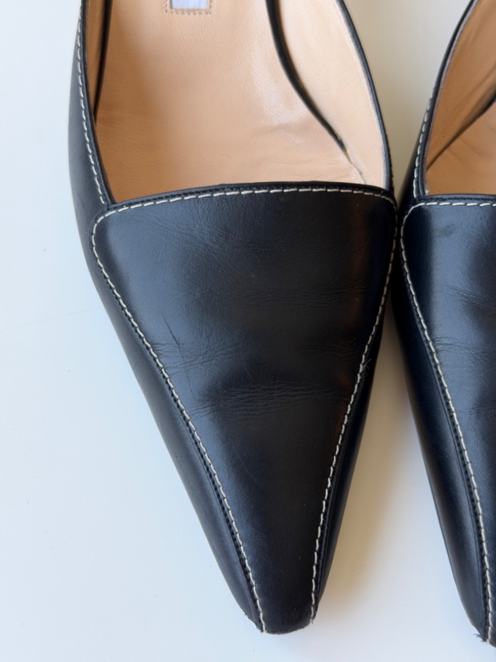 Manolo Blahnik Vintage black leather mules, IT 38.5 - Picture 3 of 12